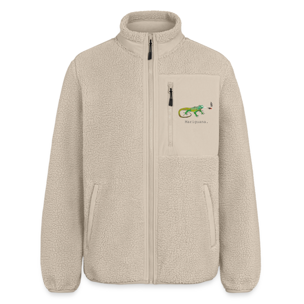 Mariguana Relaxed Fit Unisex Sherpajacke - Beige