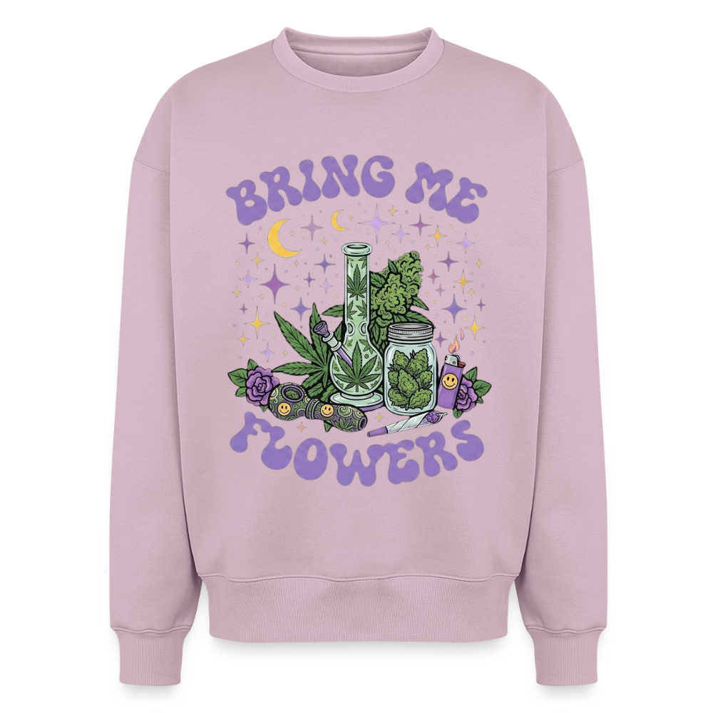 Bring Me Flowers Girl Oversized Unisex Sweatshirt - Altrosa