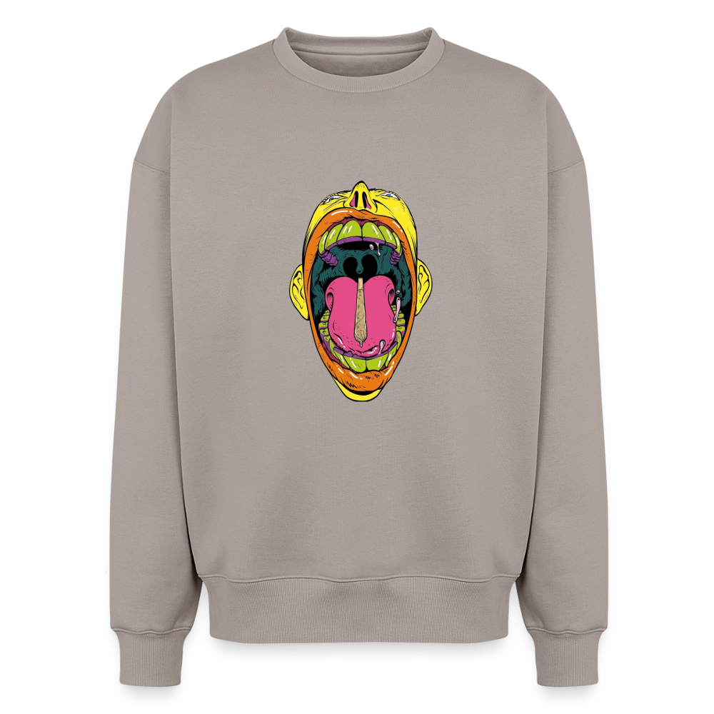 Oversized Heavyweight Unisex Sweatshirt - Taupe