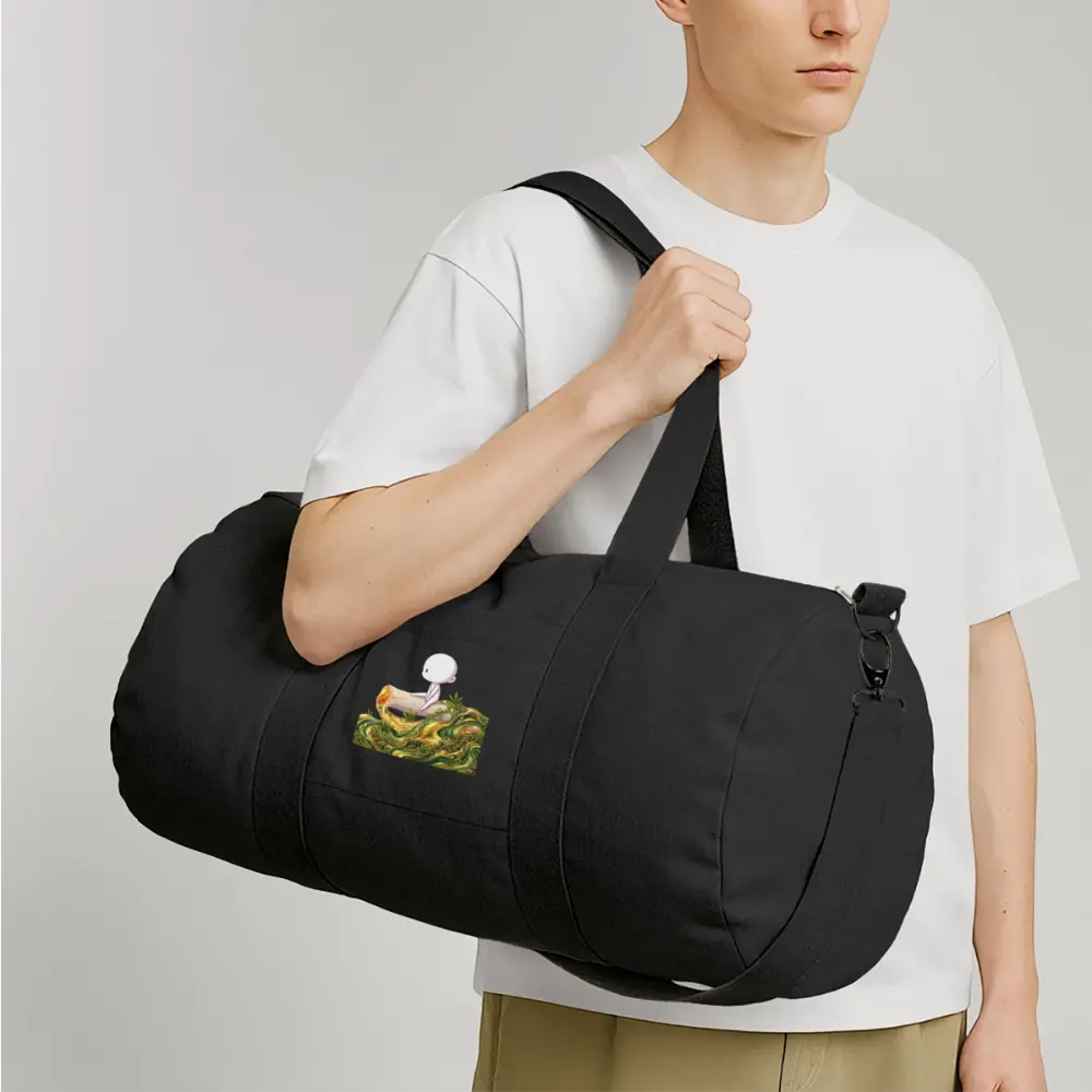 Chillin on a Joint recycelte Canvas Duffle Bag - Schwarz