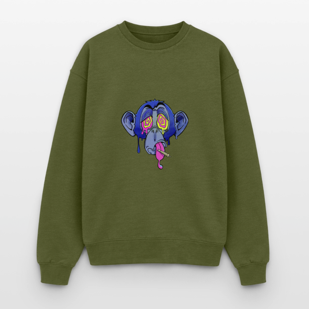 Monkey Oversized Heavyweight Unisex Sweatshirt - Khaki