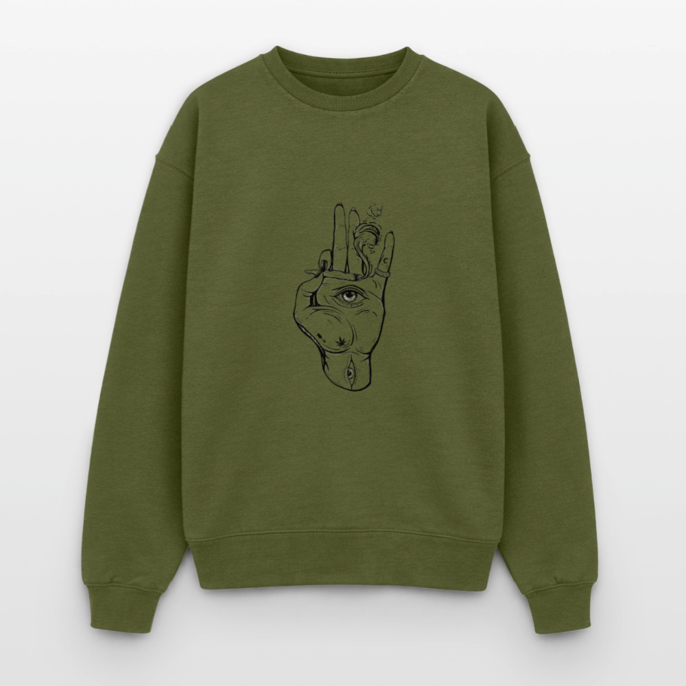 Oversized Heavyweight Unisex Sweatshirt - Khaki