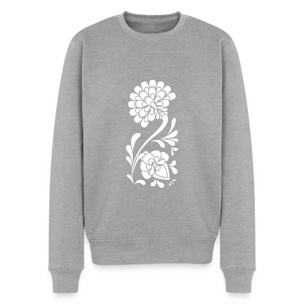Shodō Flowers Premium Pullover - Grau meliert