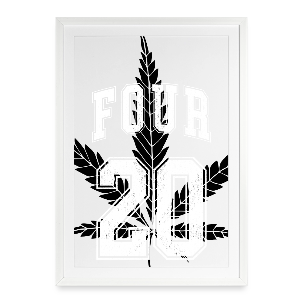 Four 20 Gerahmtes Poster (49 × 69 cm) - Weiß