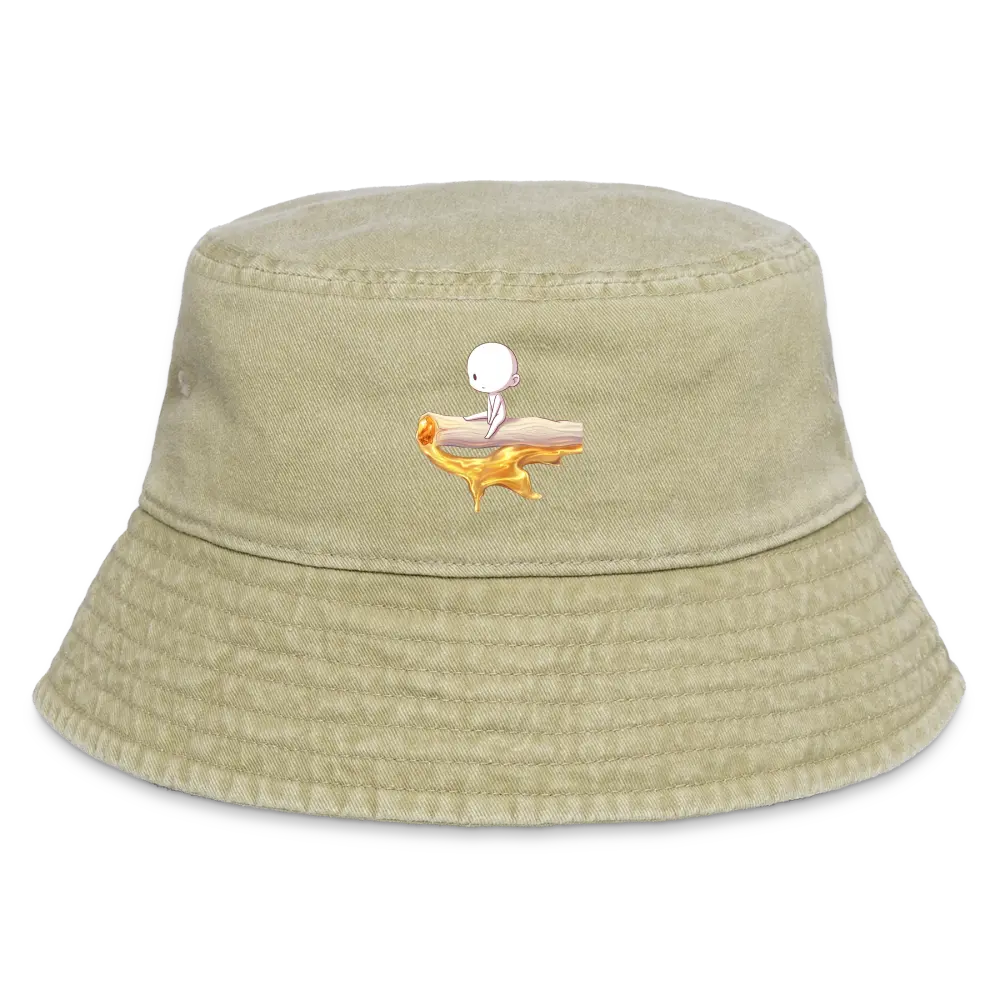 Chillin on a Joint Vintage Bucket Hat - Vintage Beige