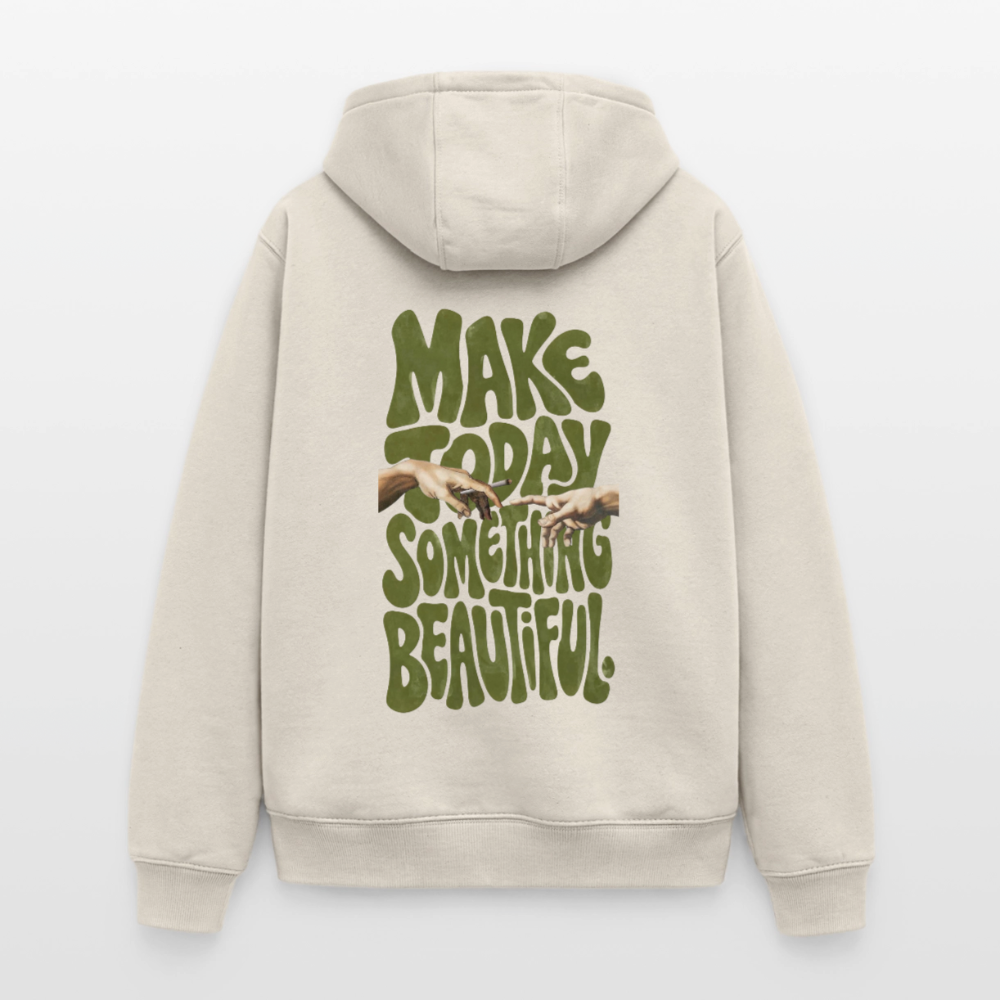 Make Something Oversized Heavyweight Unisex Hoodie - Beige