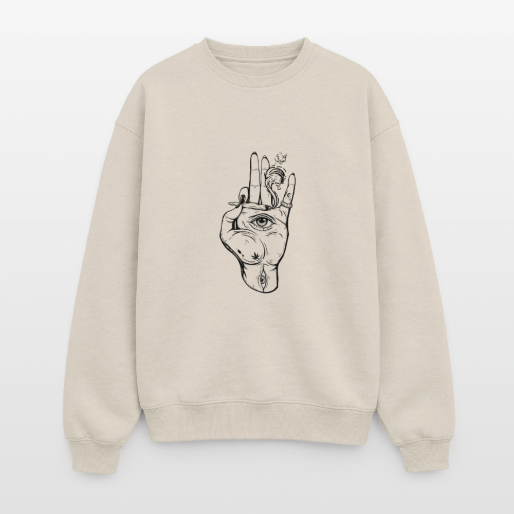Oversized Heavyweight Unisex Sweatshirt - Beige