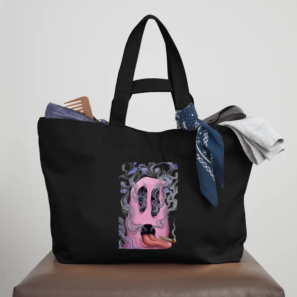 Ghostface Recycelte Shopping Bag - Schwarz