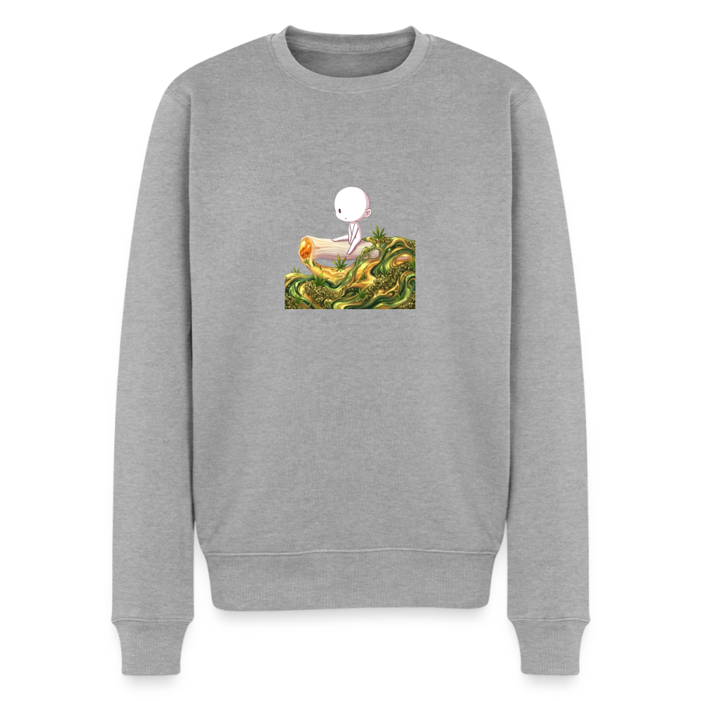 Chillin on a Joint Männer Bio Sweatshirt - Grau meliert