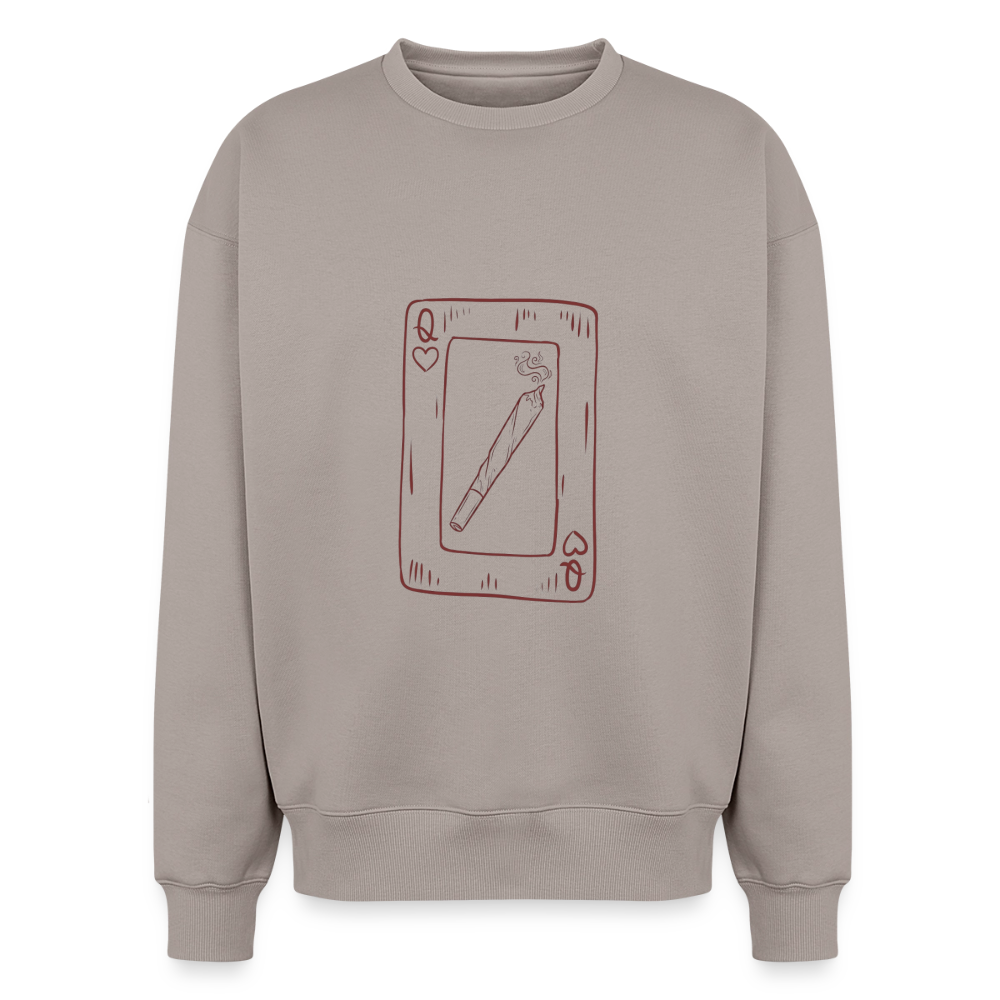 Oversized Heavyweight Unisex Sweatshirt - Taupe