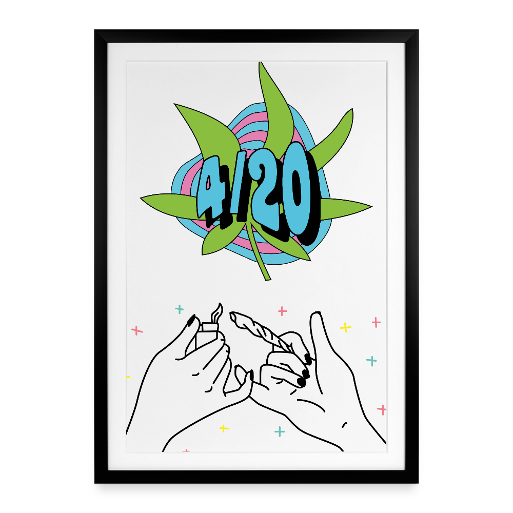 4/20 Gerahmtes Poster (49 × 69 cm) - Schwarz