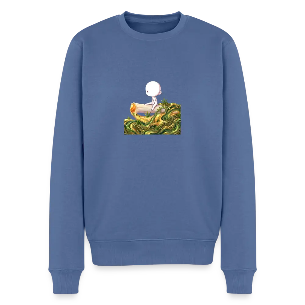 Chillin on a Joint Männer Bio Sweatshirt - Taubenblau
