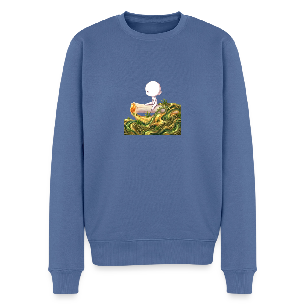 Chillin on a Joint Männer Bio Sweatshirt - Taubenblau