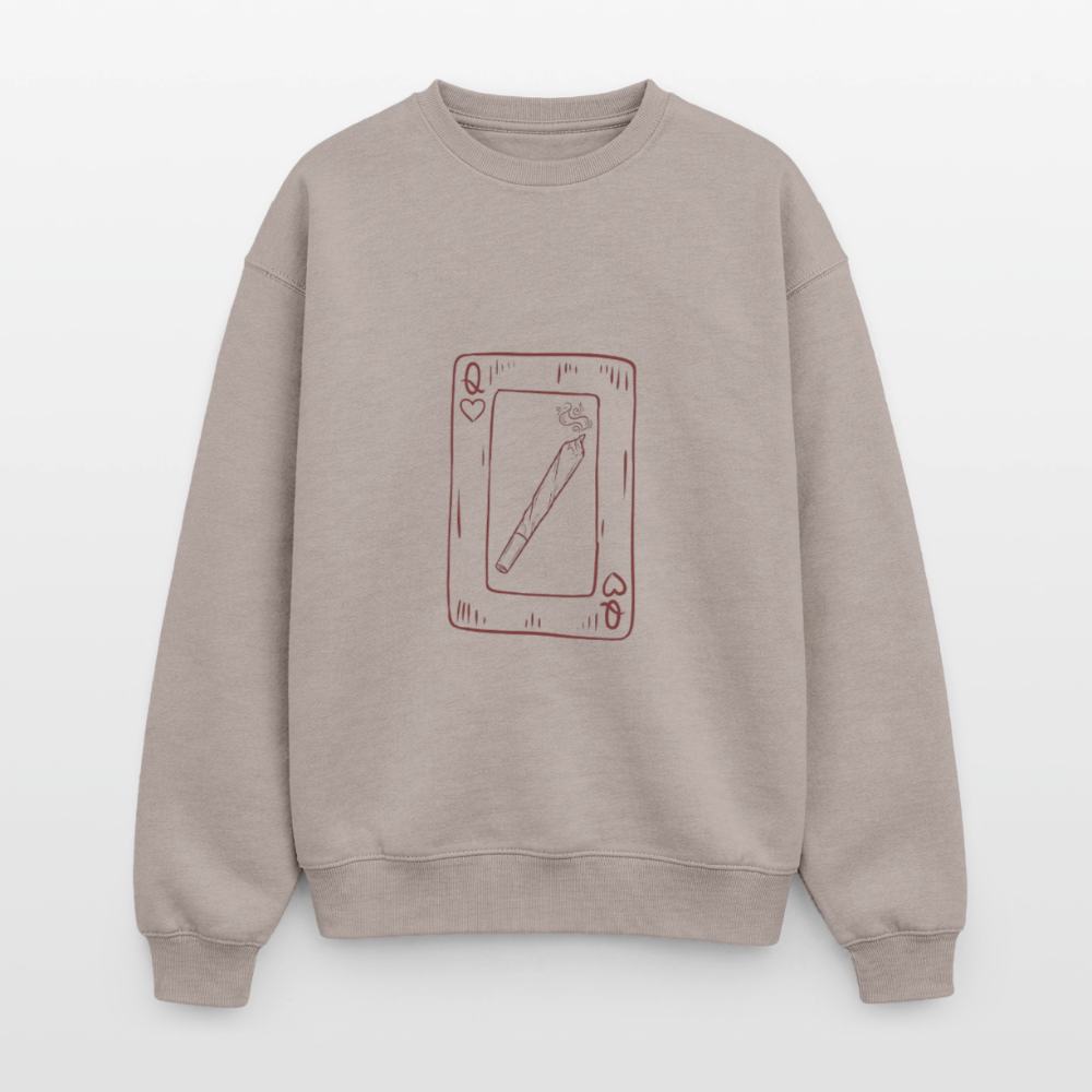 Oversized Heavyweight Unisex Sweatshirt - Taupe