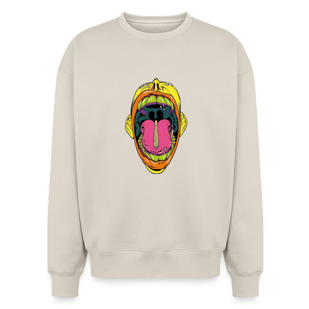 Oversized Heavyweight Unisex Sweatshirt - Beige