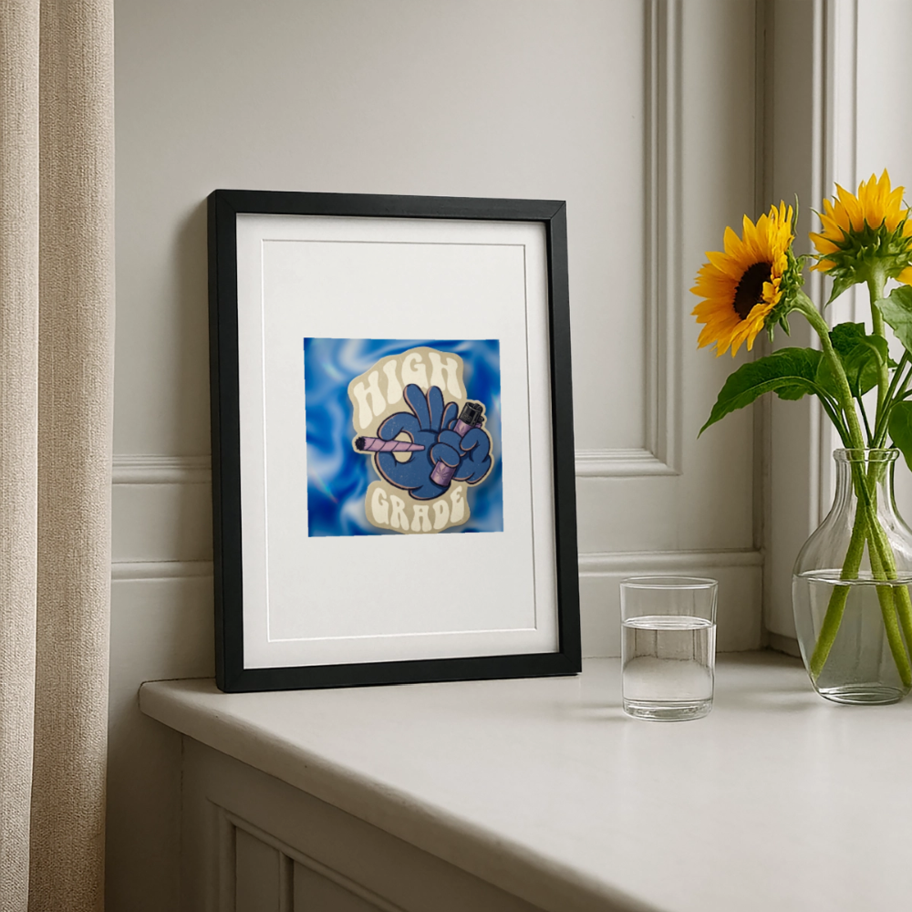 Gerahmtes Poster (27 × 37 cm) - Schwarz