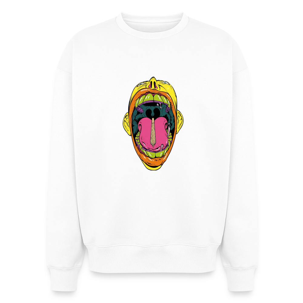 Oversized Heavyweight Unisex Sweatshirt - Weiß