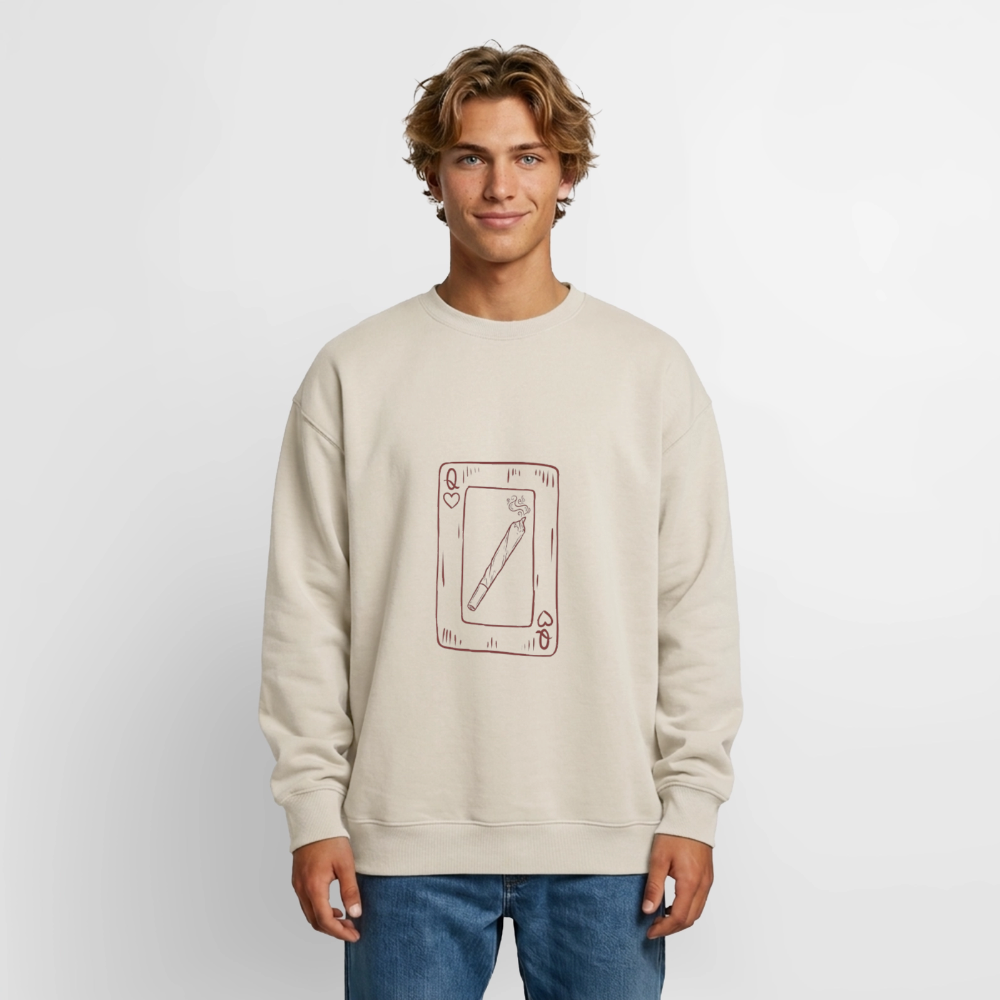 Oversized Heavyweight Unisex Sweatshirt - Beige
