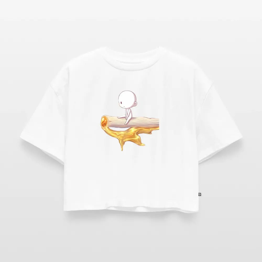 just Chillin on a joint Frauen Crop - Weiß