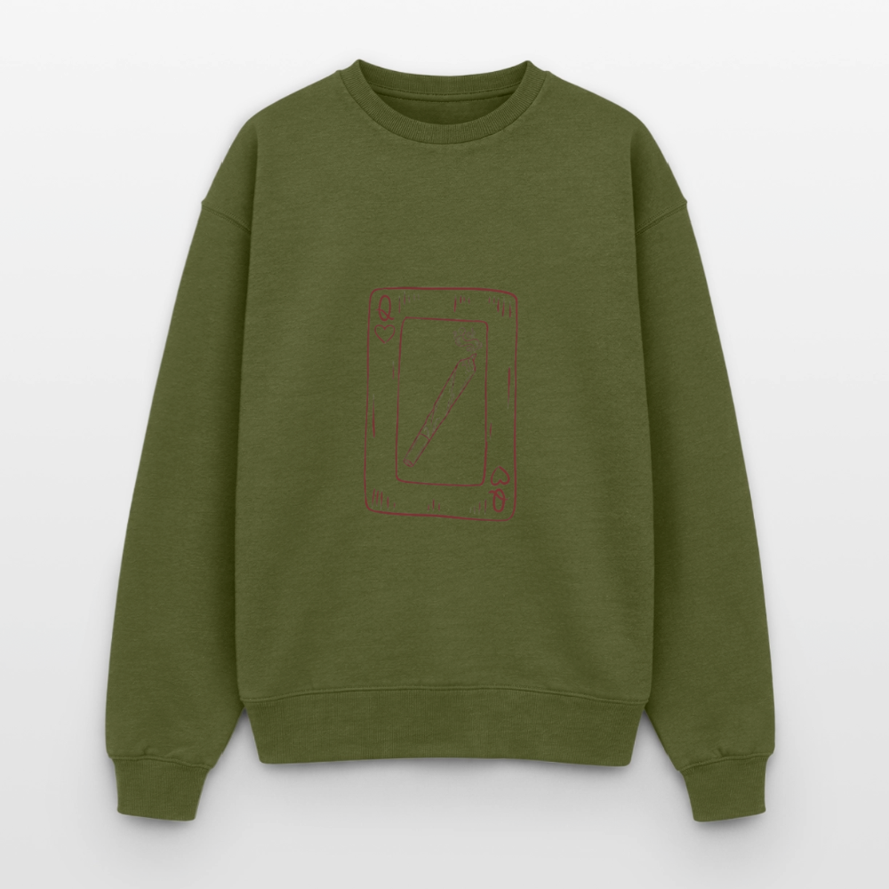 Oversized Heavyweight Unisex Sweatshirt - Khaki
