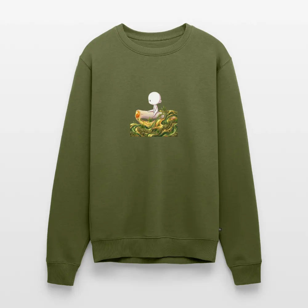 Chillin on a Joint Männer Bio Sweatshirt - Khaki