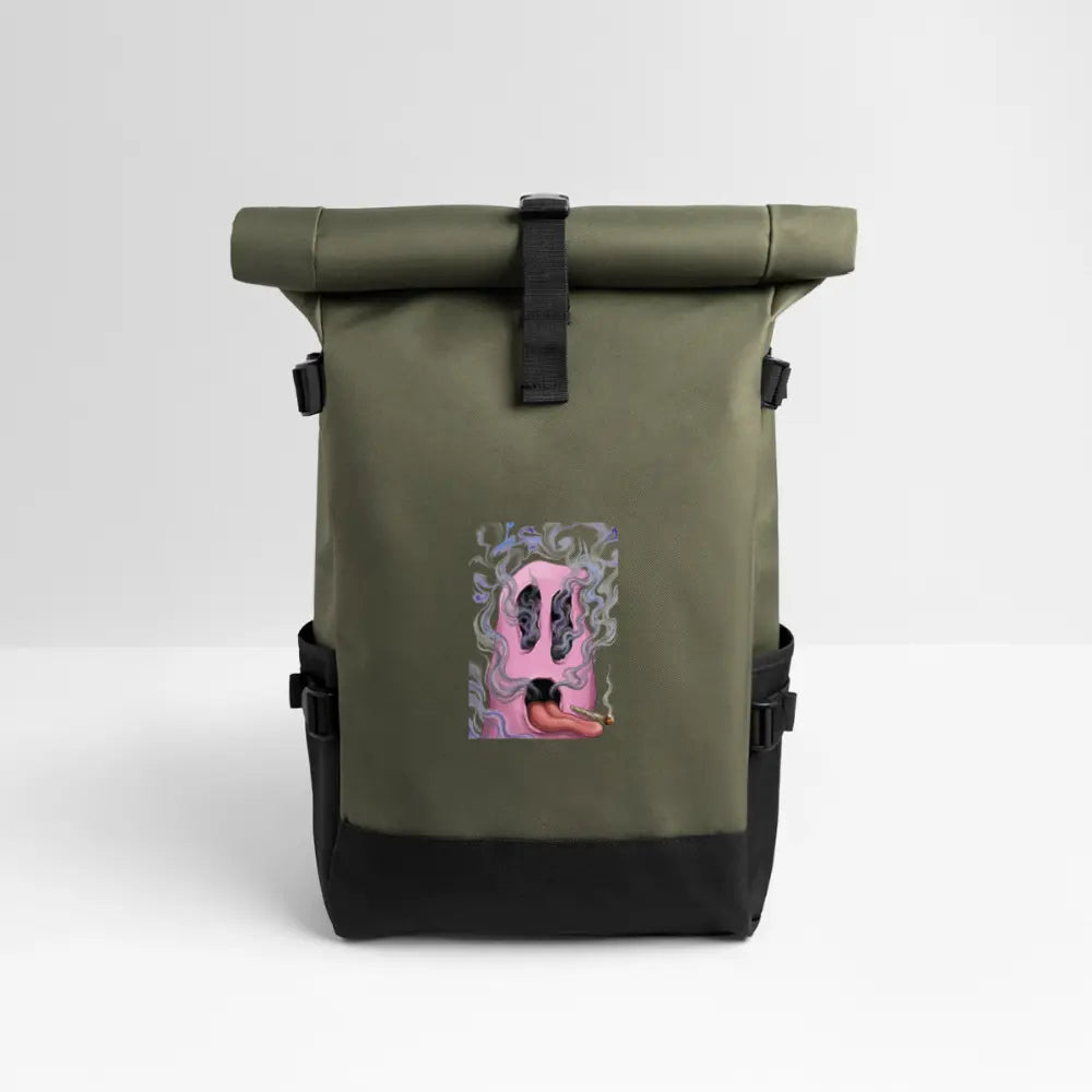Ghostface Rolltop Rucksack - Olive/Schwarz