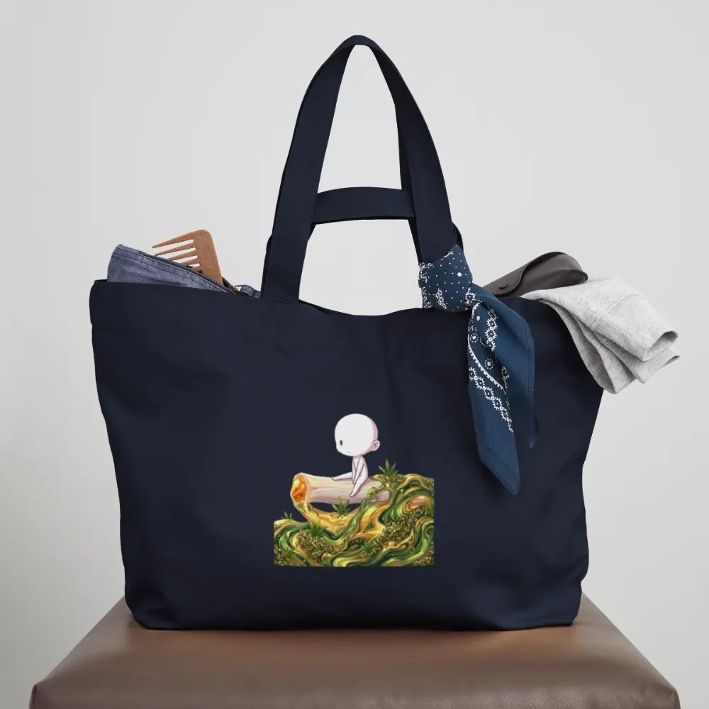 Chillin on a Joint Recycelte Shopping Bag - Navy