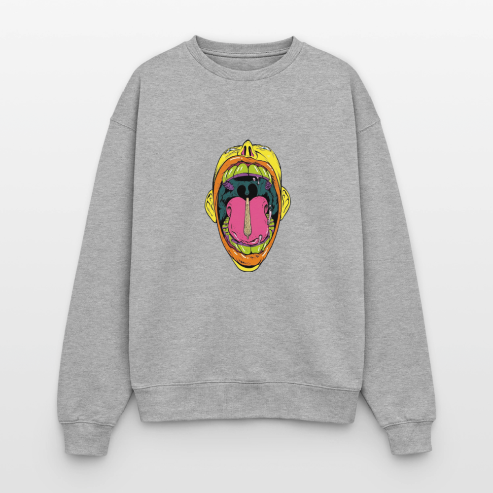 Oversized Heavyweight Unisex Sweatshirt - Grau meliert