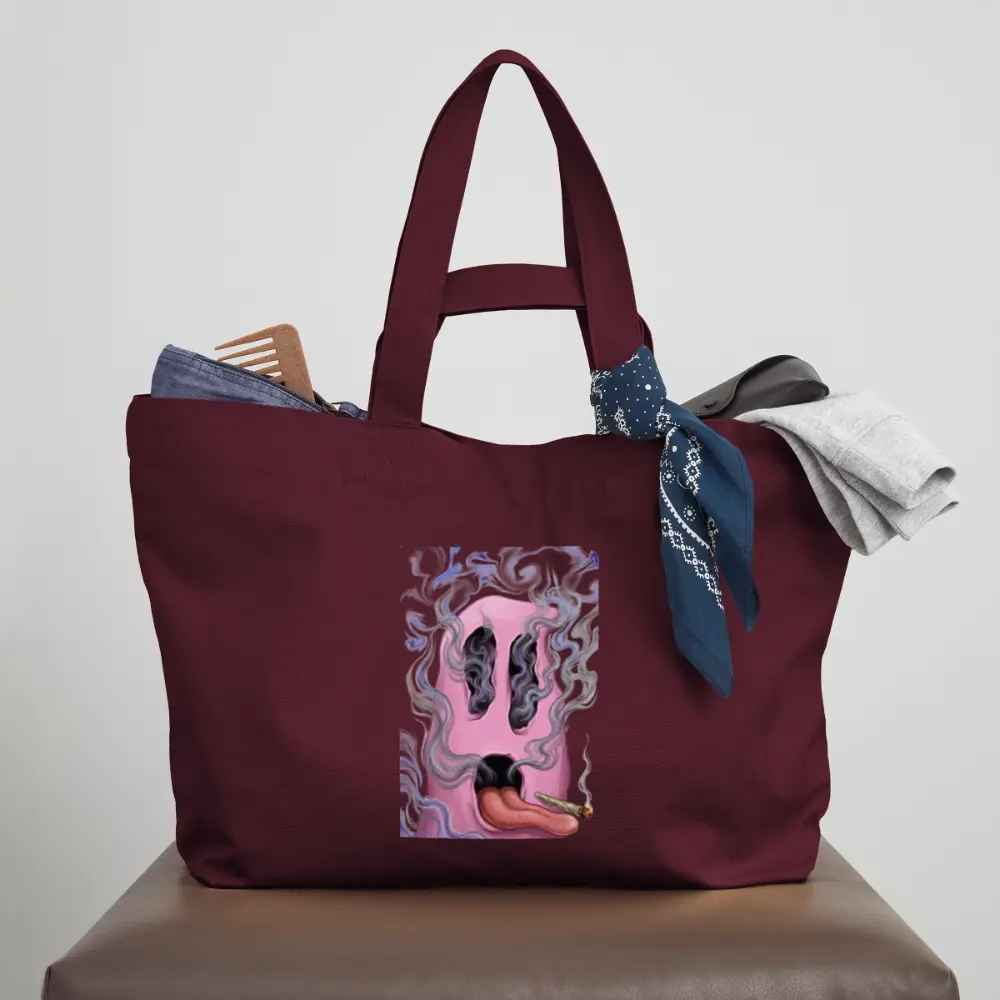 Ghostface Recycelte Shopping Bag - Burgunderrot
