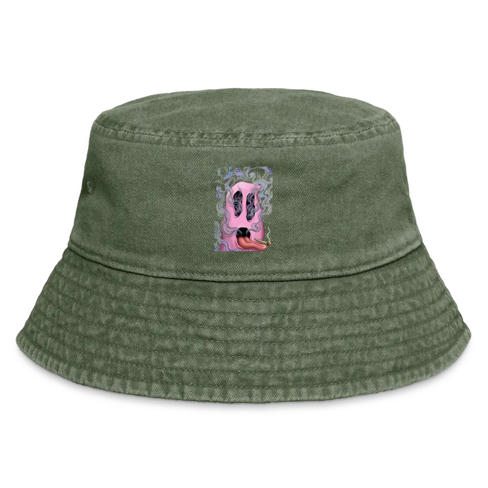 Chillin on a Joint Vintage Bucket Hat - Olivgrün vintage