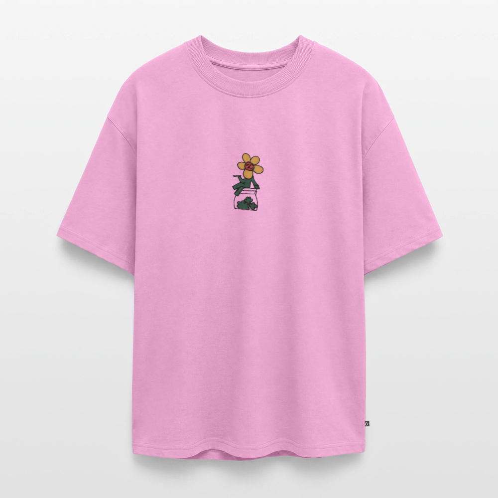 Flower Unisex Premium Oversized Bio T-Shirt - Verwaschenes Rosa