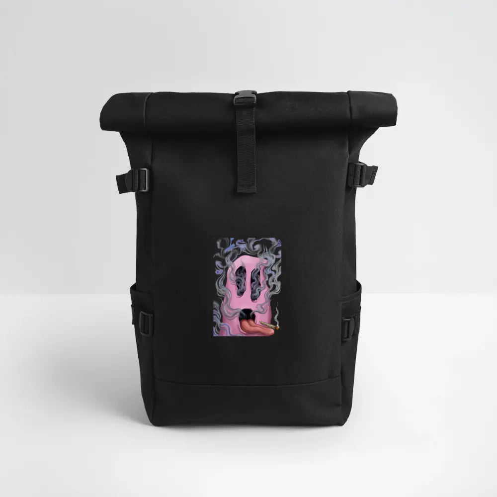 Ghostface Rolltop Rucksack - Schwarz