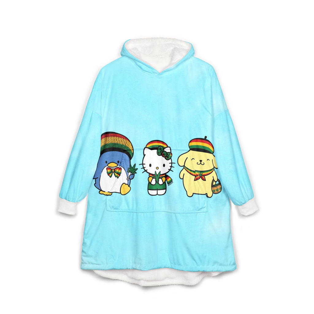 Unisex Rasta Kitty Hooded Blanket