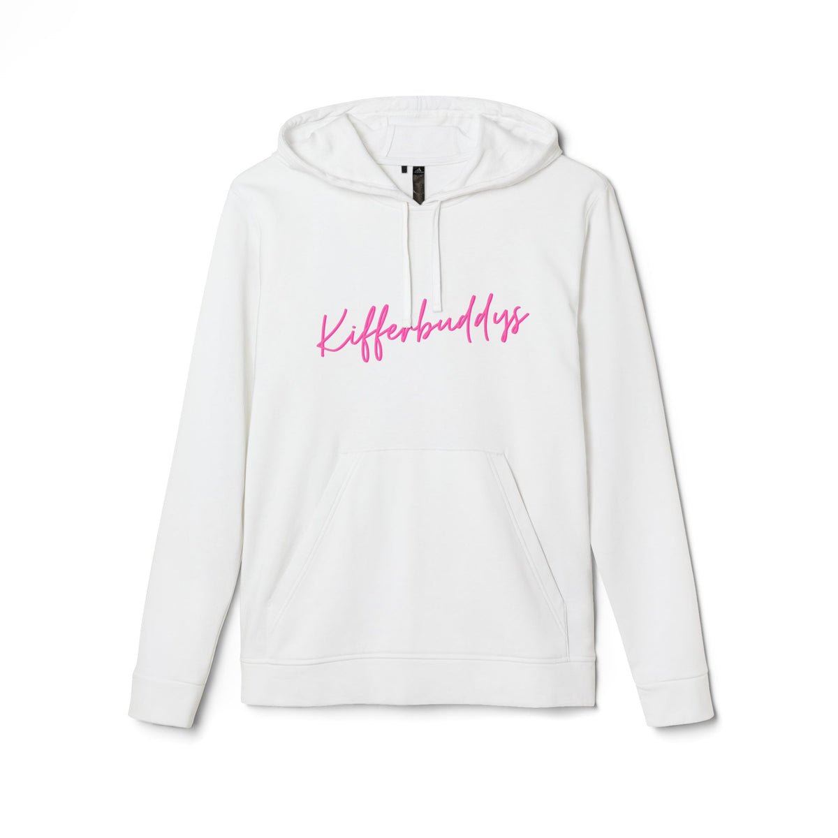Kifferbuddys X Adidas Hoodie — White Fleece Pullover