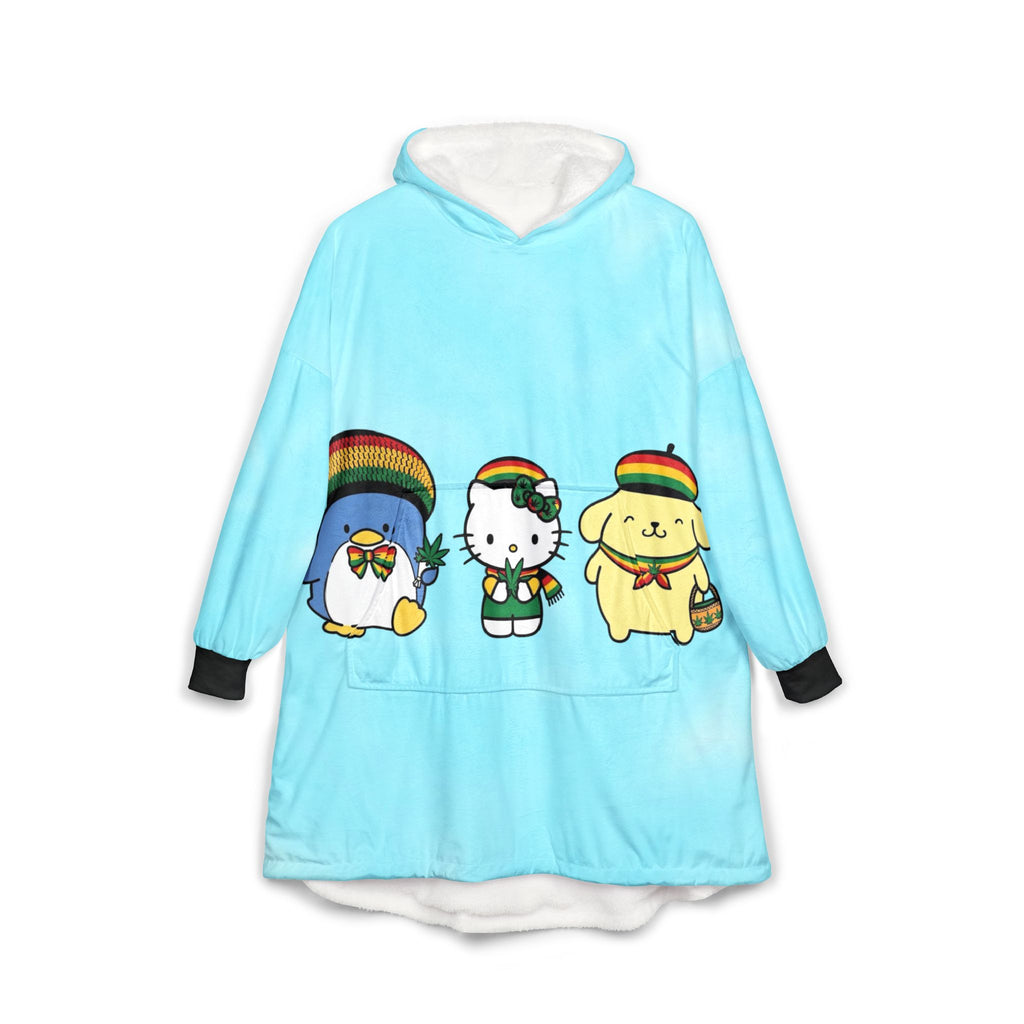 Unisex Rasta Kitty Hooded Blanket