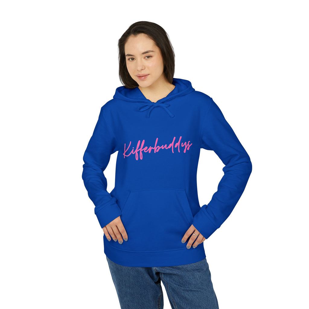 Kifferbuddys X Adidas Hoodie — White Fleece Pullover