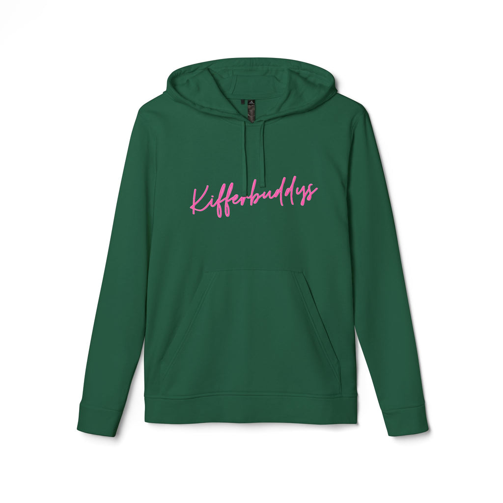 Kifferbuddys X Adidas Hoodie — White Fleece Pullover