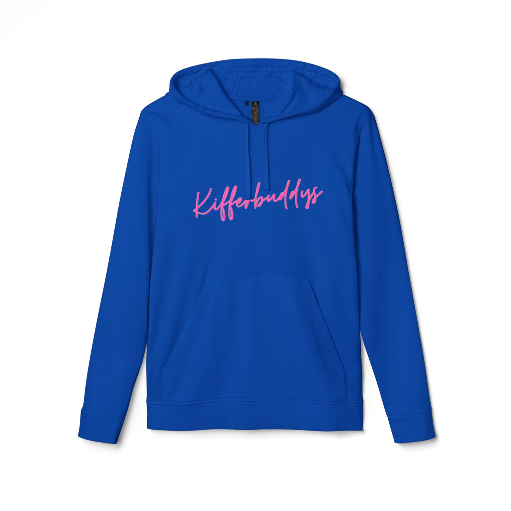 Kifferbuddys X Adidas Hoodie — White Fleece Pullover