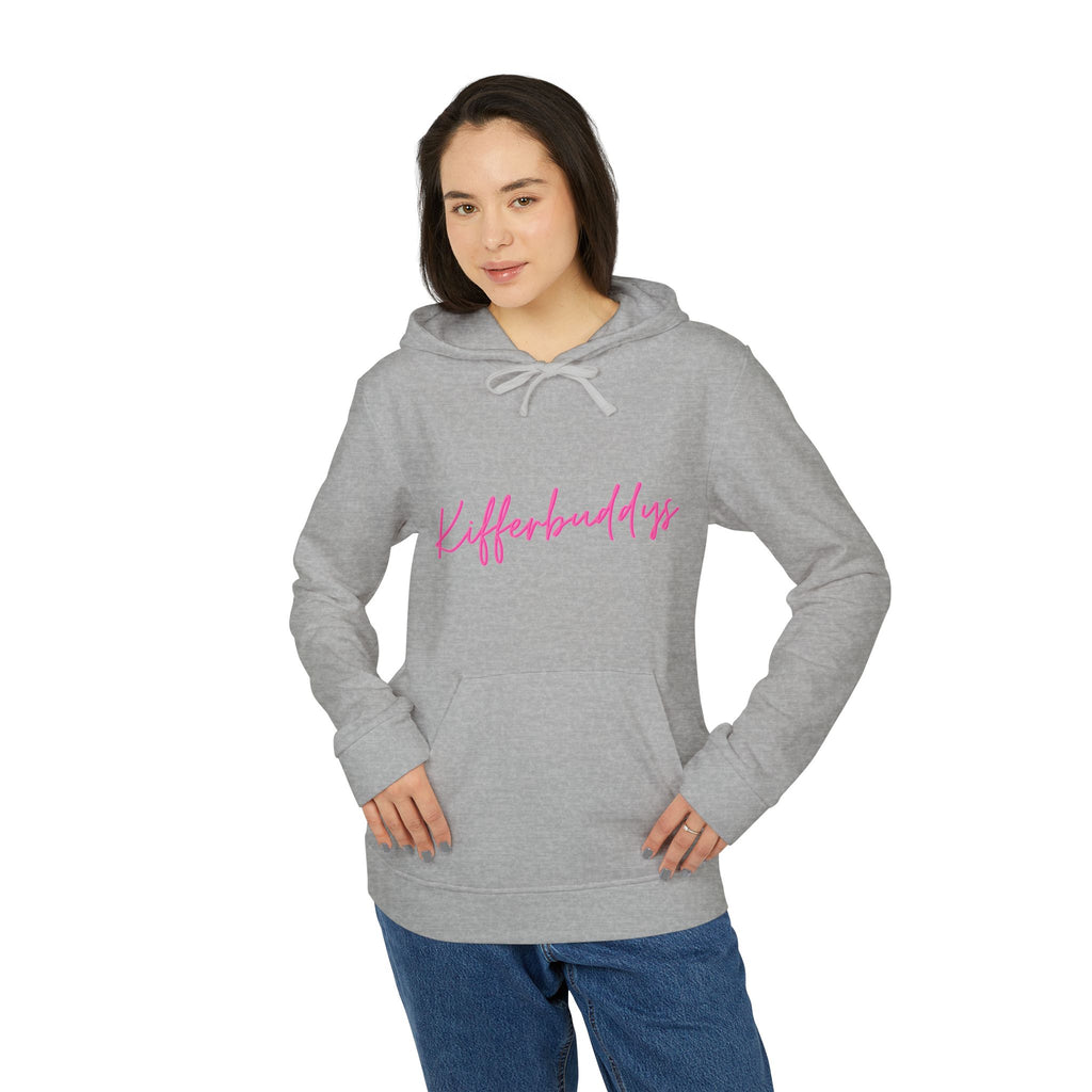 Kifferbuddys X Adidas Hoodie — White Fleece Pullover