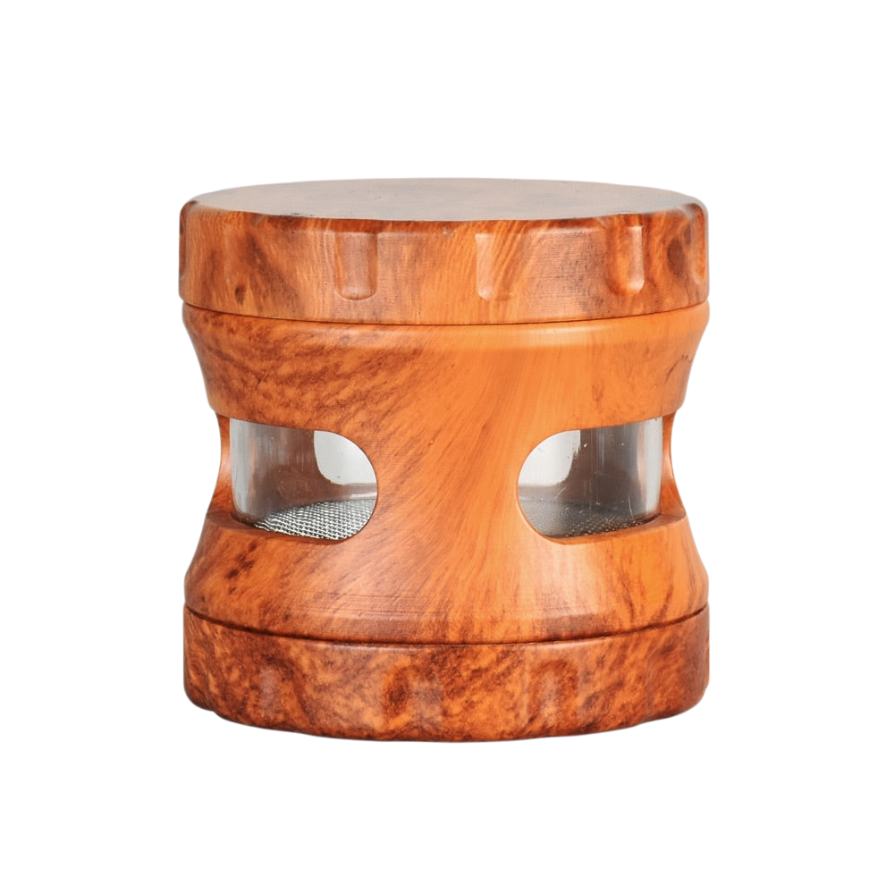 Resin Faux Wood Grinder w/ View Window