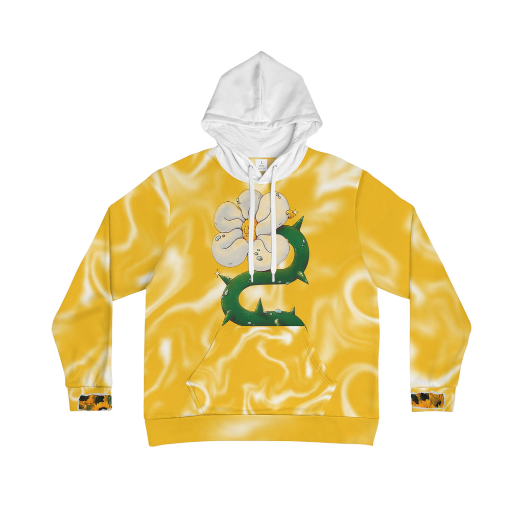 Yellow Floral Serpent Hoodie — Men's Pullover