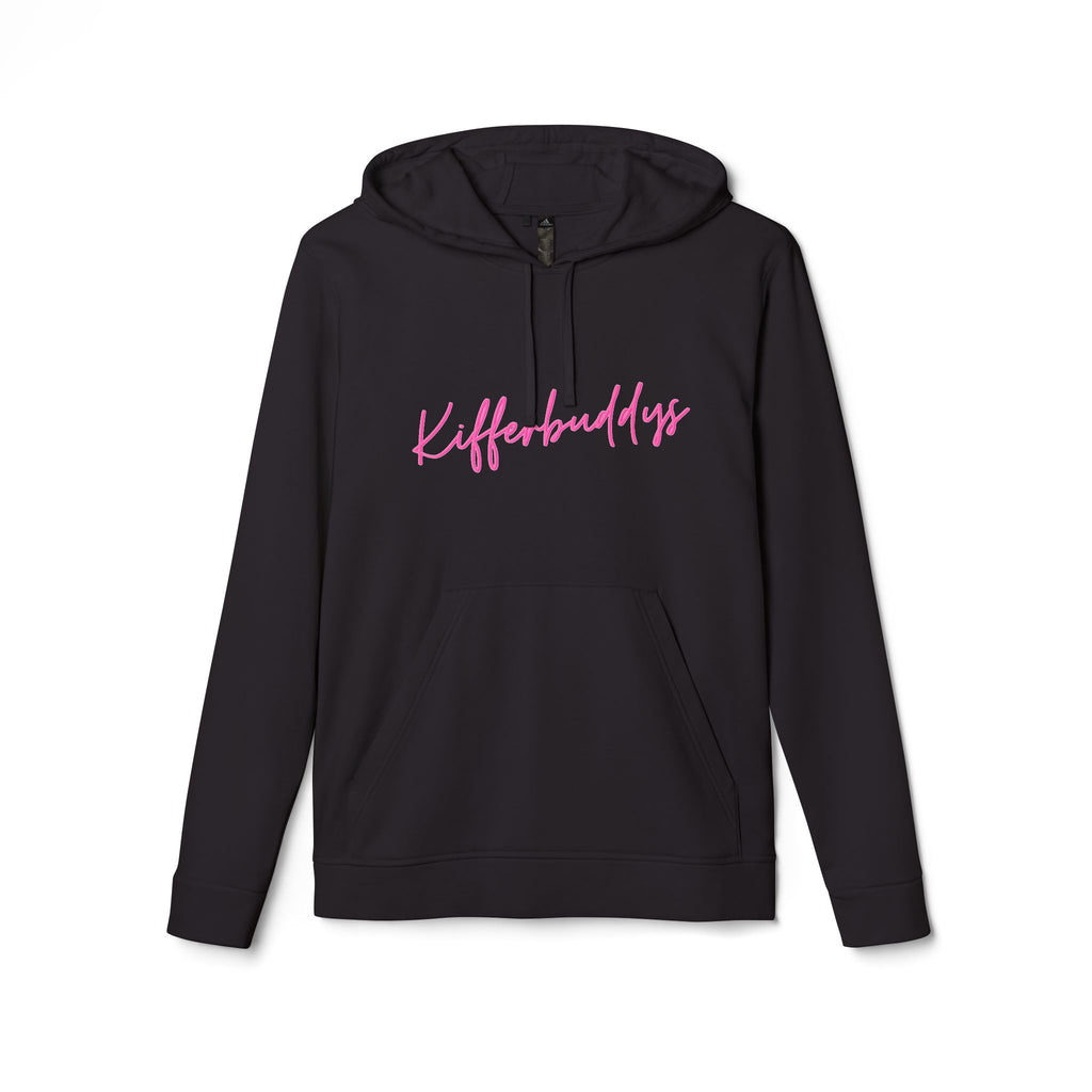 Kifferbuddys X Adidas Hoodie — White Fleece Pullover