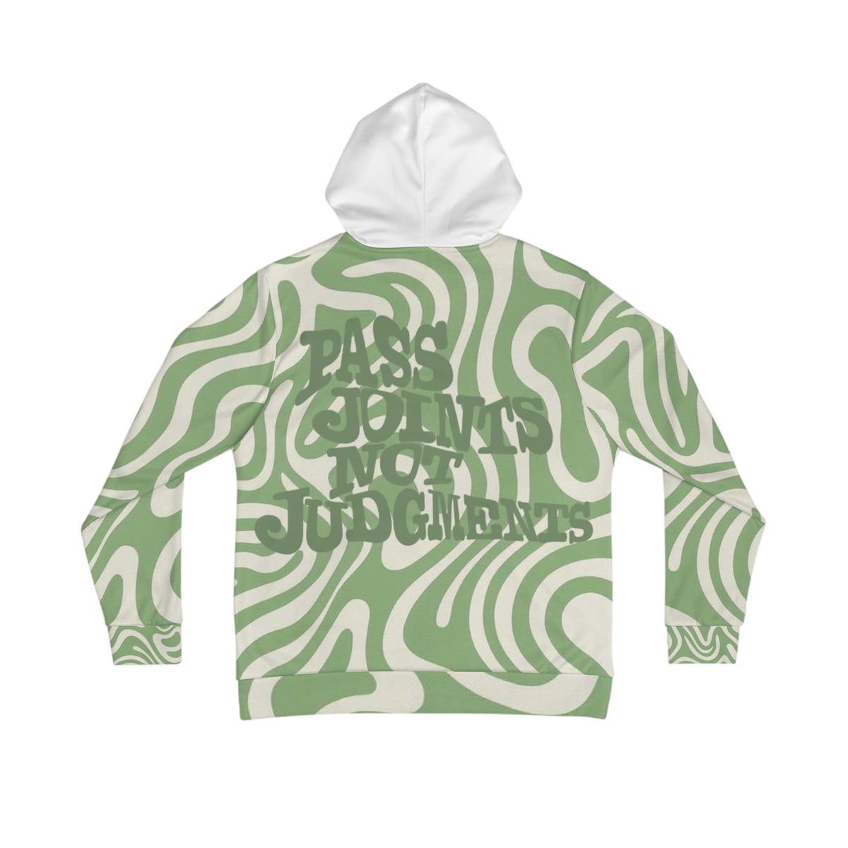 Psychedelic Hands Hoodie — 'Pass Joints Not Judgments'