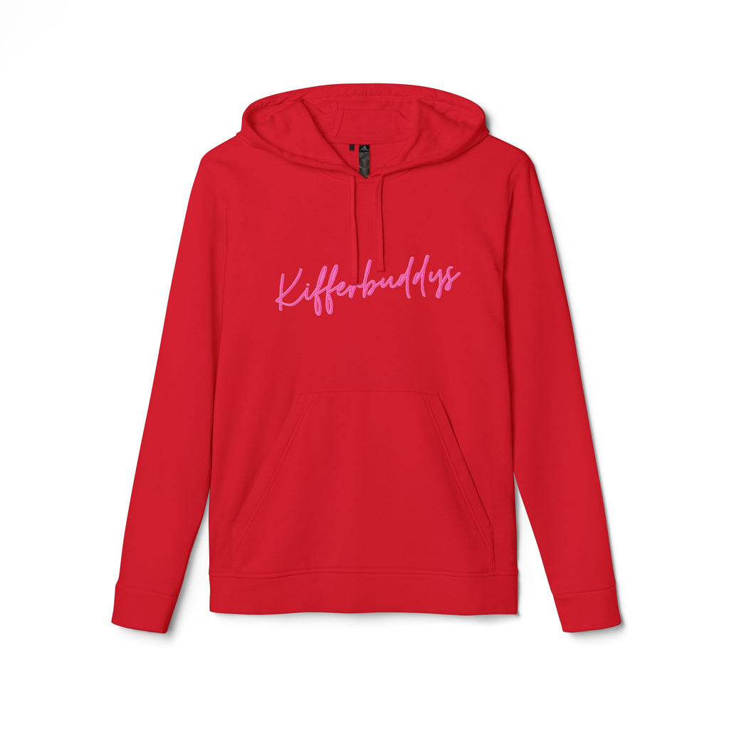 Kifferbuddys X Adidas Hoodie — White Fleece Pullover