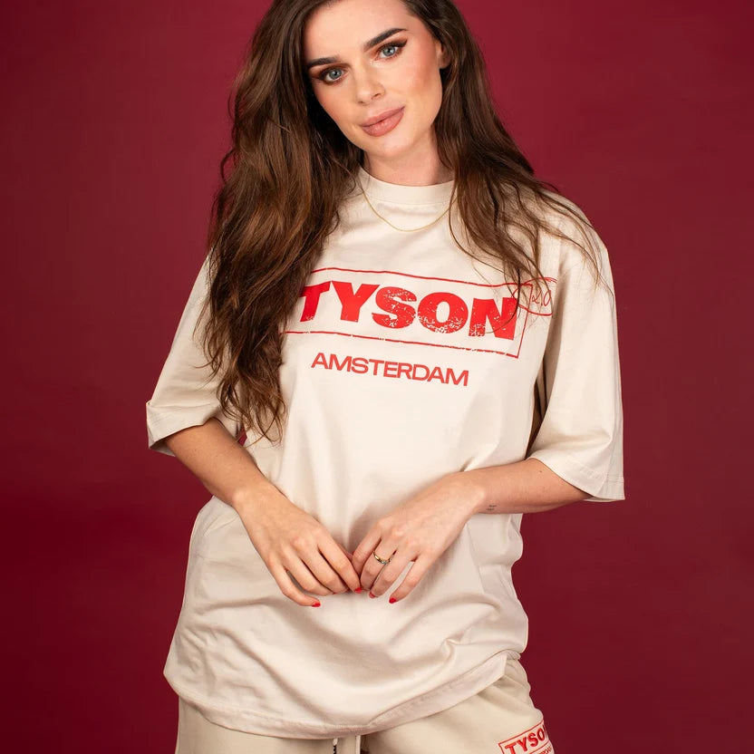 TYSON 2.0 - LOGO T-SHIRT (UNISEX) - BEIGE