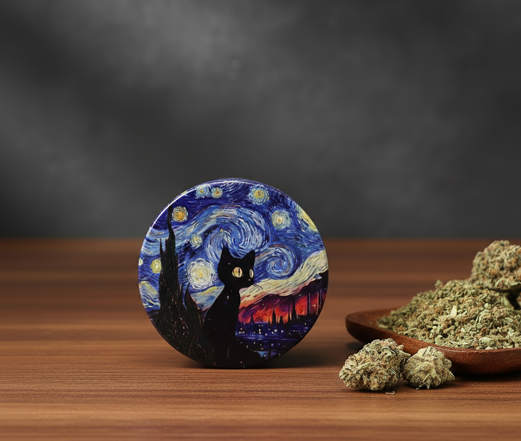 Cat at Night Grinder