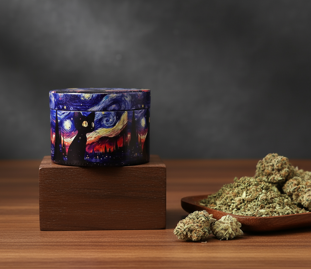 Cat at Night Grinder