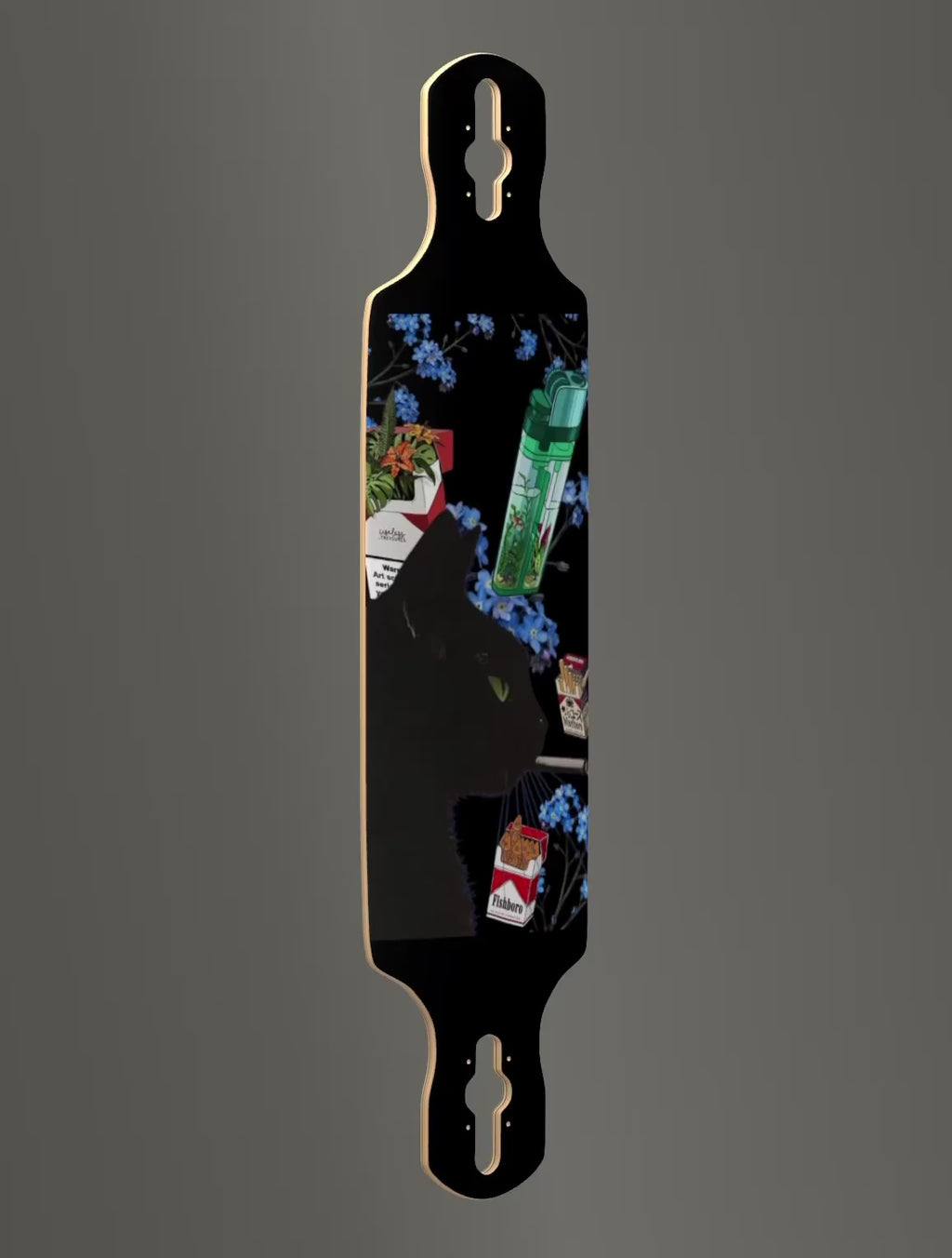 Smoking Cat Longboard deck